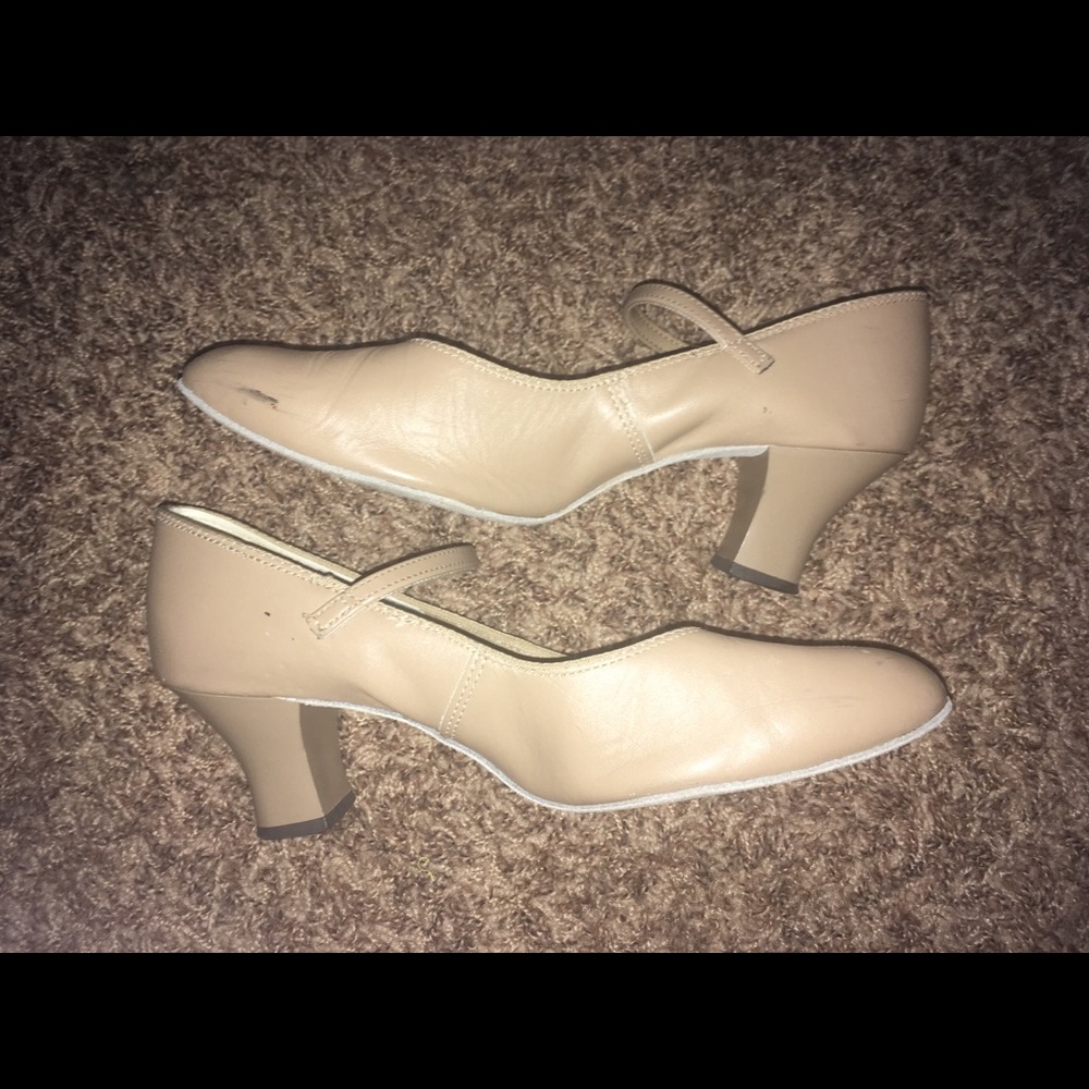 Tan character shoes